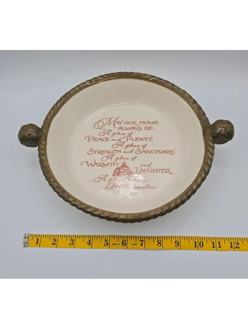 Vintage Amscan Home Harvest Pie Dish Wall Hanging Serving Dish 12